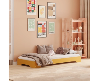 Bodenbett für Kinder mit Lattenrost TILA 7 Montessori Holz