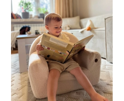 Kindersessel aus Schaumstoff BUBU Montessori Ecru
