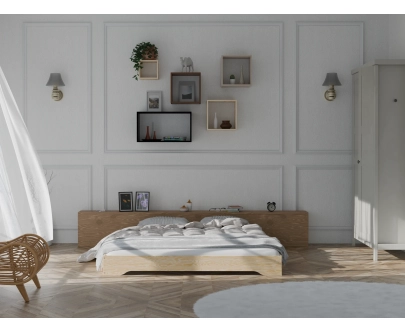 Bodenbett für Kinder mit Lattenrost TILA 7 Montessori Holz