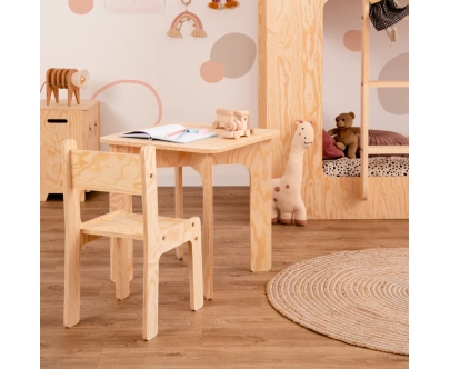 Kindertisch mit Stuhl Set TAB+KR Montessori Holz