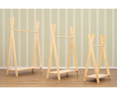 Kleiderständer für Kinder mit Ablage TIPI Montessori Holz