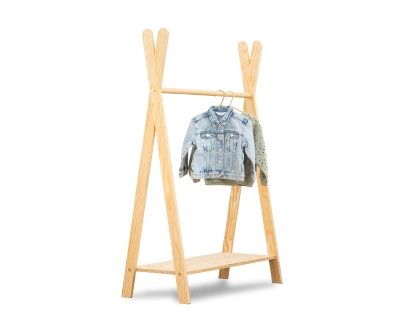 Kleiderständer für Kinder mit Ablage TIPI Montessori Holz