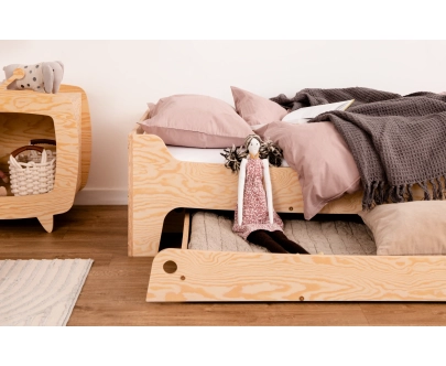 Kinderbett mit Schublade und Lattenrost TILA 10 Montessori Holz