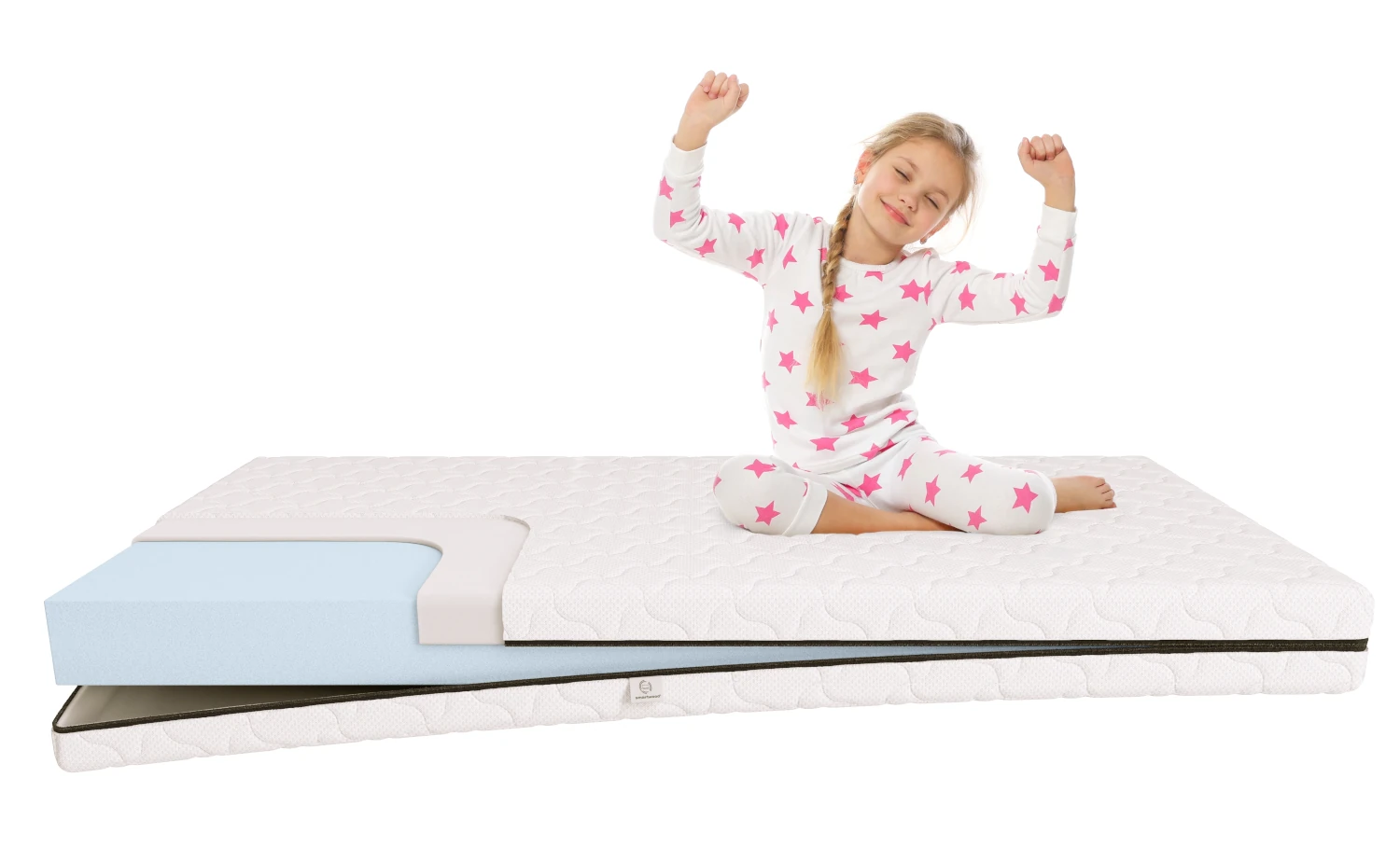 Schaumstoffmatratze für Kinder 12 cm mittlerer Härtegrad (H2)